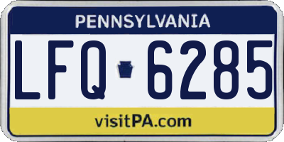 PA license plate LFQ6285