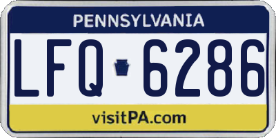 PA license plate LFQ6286