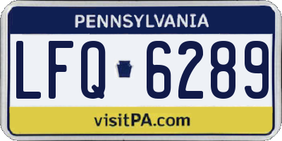 PA license plate LFQ6289