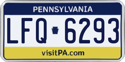PA license plate LFQ6293