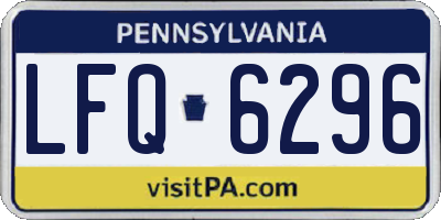 PA license plate LFQ6296