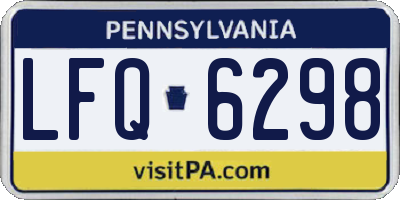 PA license plate LFQ6298