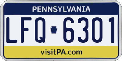 PA license plate LFQ6301