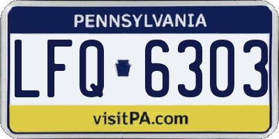PA license plate LFQ6303