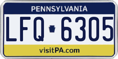 PA license plate LFQ6305