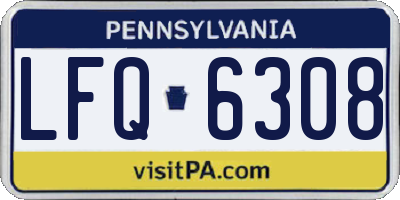 PA license plate LFQ6308