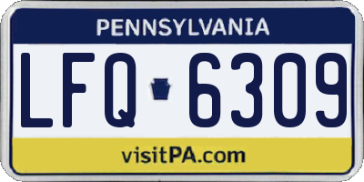 PA license plate LFQ6309