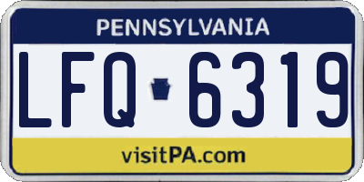 PA license plate LFQ6319