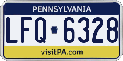 PA license plate LFQ6328