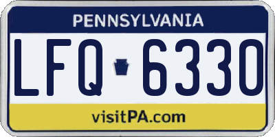 PA license plate LFQ6330