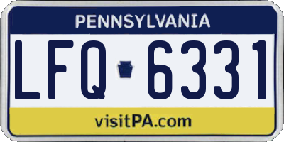 PA license plate LFQ6331