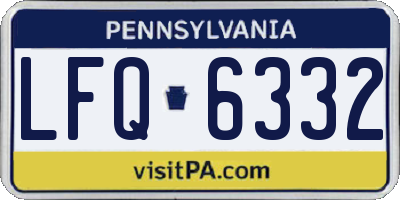 PA license plate LFQ6332
