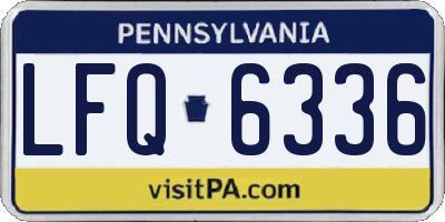 PA license plate LFQ6336
