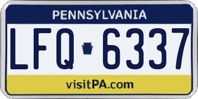 PA license plate LFQ6337