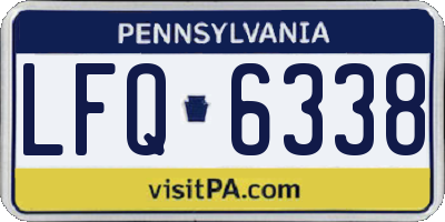 PA license plate LFQ6338