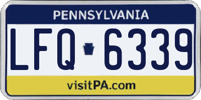 PA license plate LFQ6339
