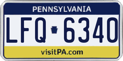 PA license plate LFQ6340