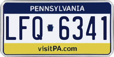 PA license plate LFQ6341