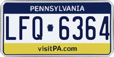 PA license plate LFQ6364
