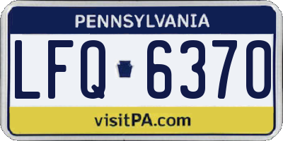 PA license plate LFQ6370