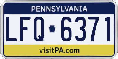 PA license plate LFQ6371