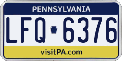 PA license plate LFQ6376