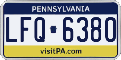 PA license plate LFQ6380