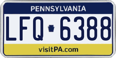 PA license plate LFQ6388