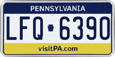 PA license plate LFQ6390