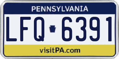 PA license plate LFQ6391