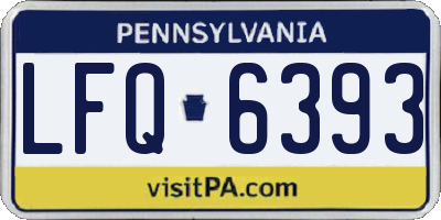 PA license plate LFQ6393