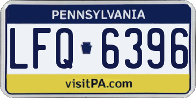 PA license plate LFQ6396