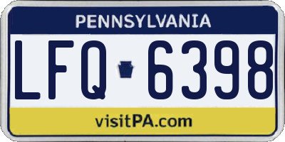 PA license plate LFQ6398