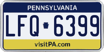 PA license plate LFQ6399