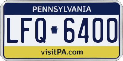 PA license plate LFQ6400