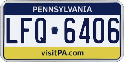PA license plate LFQ6406