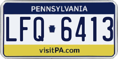 PA license plate LFQ6413