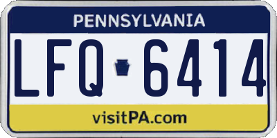 PA license plate LFQ6414