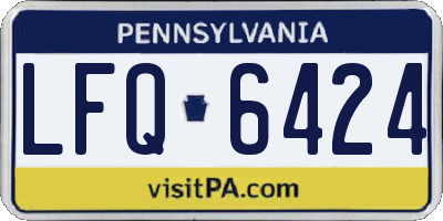 PA license plate LFQ6424