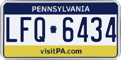 PA license plate LFQ6434