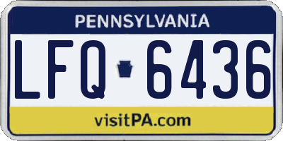 PA license plate LFQ6436