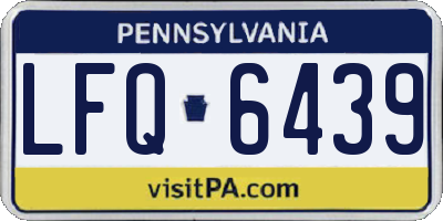 PA license plate LFQ6439