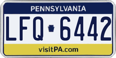 PA license plate LFQ6442