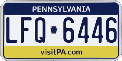 PA license plate LFQ6446