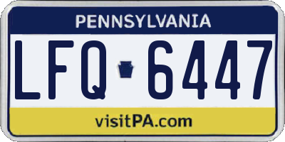 PA license plate LFQ6447