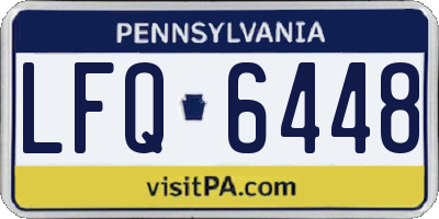 PA license plate LFQ6448