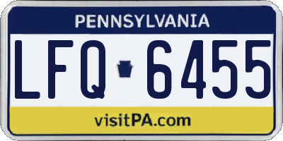 PA license plate LFQ6455
