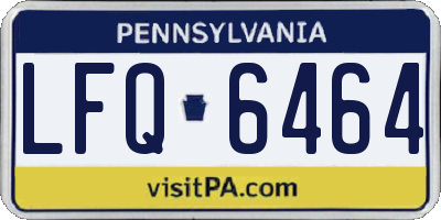 PA license plate LFQ6464