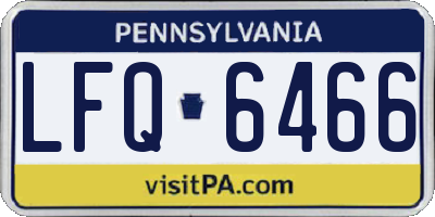 PA license plate LFQ6466