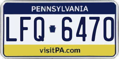 PA license plate LFQ6470
